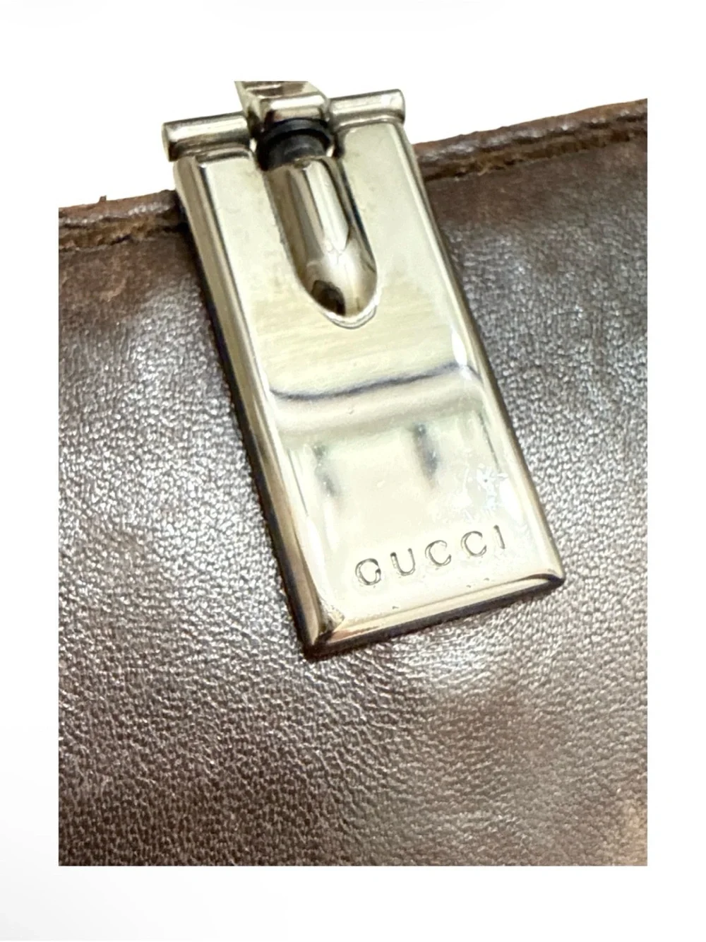 Vintage Gucci Brown GG Monogram Continental Wallet with Silver Hardware - Picture 3 of 6